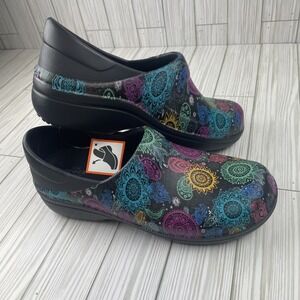 Crocs Classic Pro II Floral Paisley Dual Black Anti-Slip Clog Women's Size 11